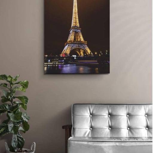 Cuadro en lienzo Torre Eiffel Iluminado. Alta Resolución [1]