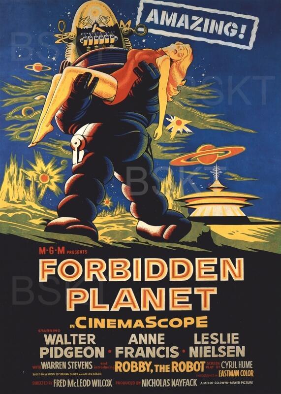 Cuadro en lienzo película clásica Forbidden planet Cine