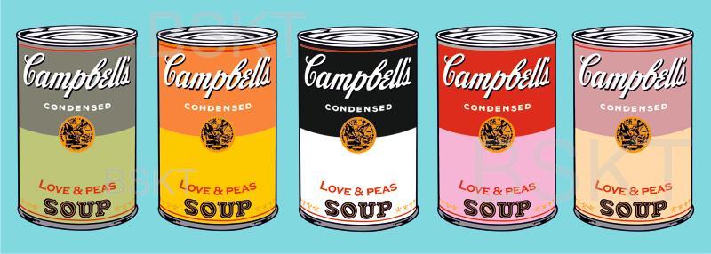 Cuadro en lienzo moderno Pop Art estilo Warhol Campbell's tamaño grande