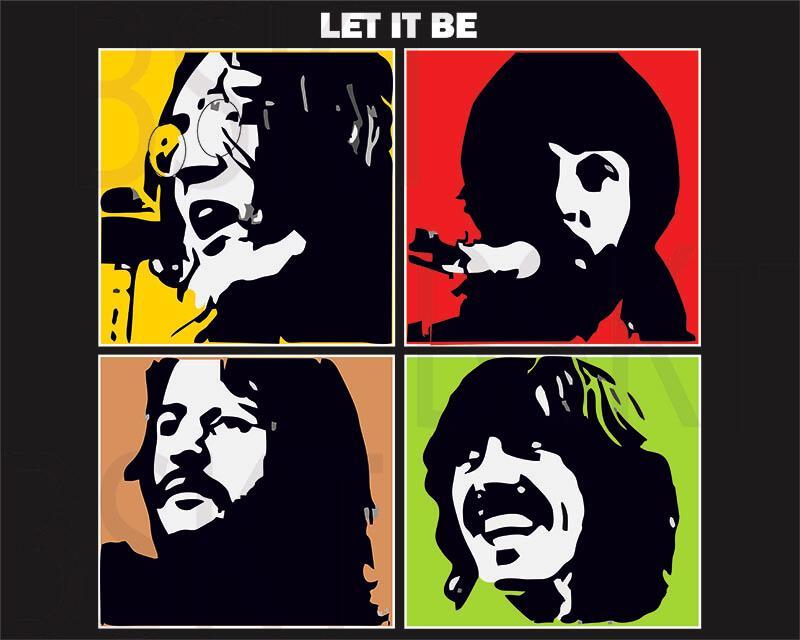 Cuadro lienzo The Beatles Let it be