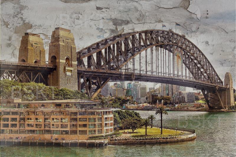 Cuadro en lienzo del puente de Sidney para decoración