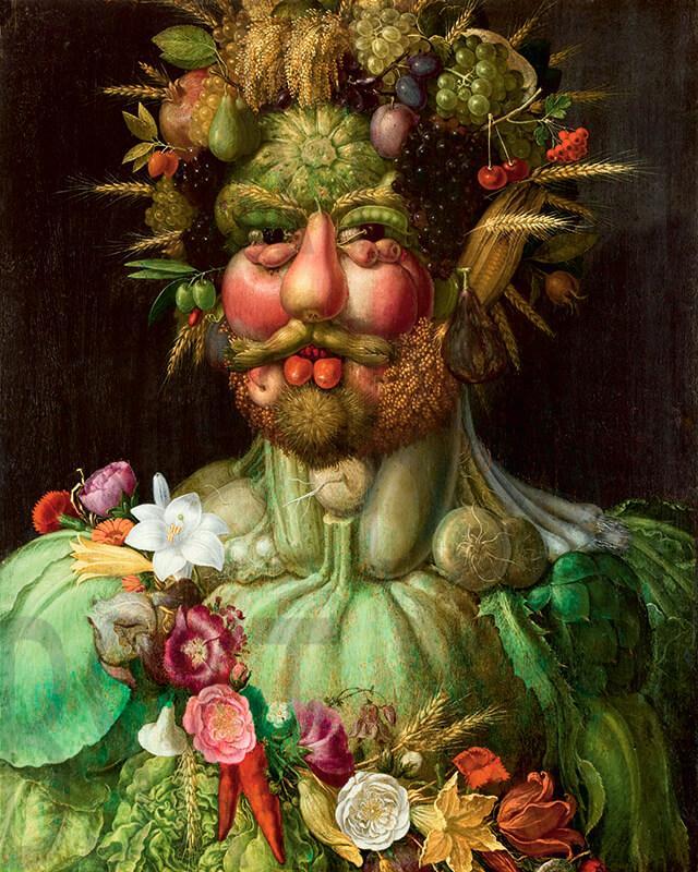 Cuadro en lienzo Giuseppe Arcimboldo vegetales