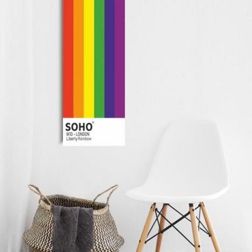 Cuadro en lienzo bandera arcoiris LGBT orgullo gay Soho [1]