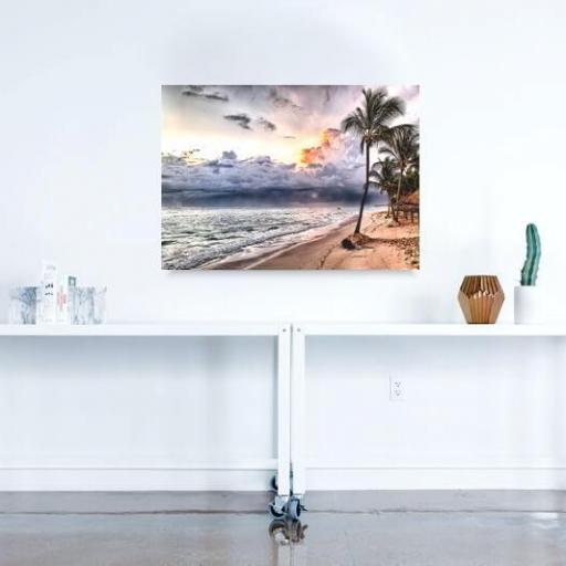 Cuadro de playa sol poniente para decoración 70 x50 cm [1]