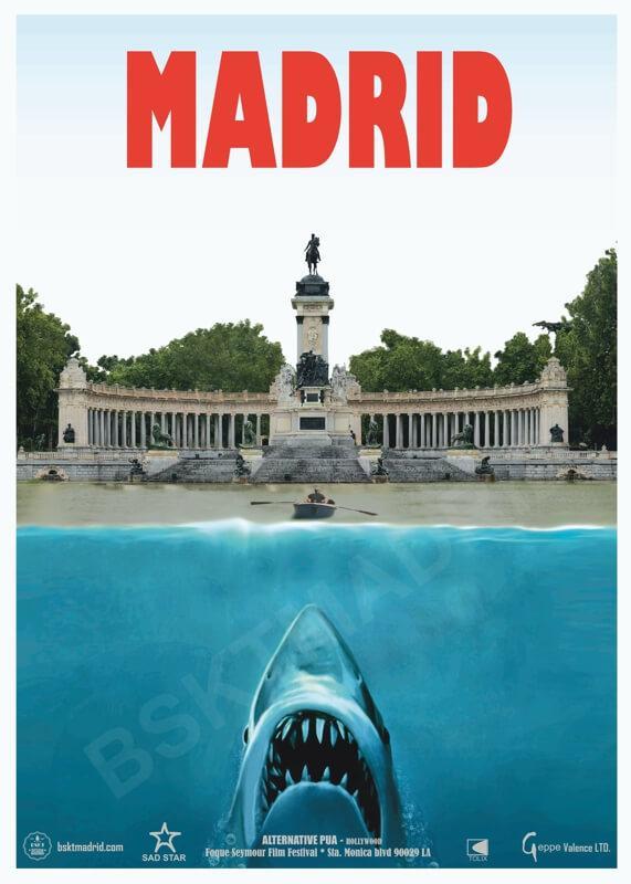 Cuadro tamaño mediano Madrid Tiburón parque del Retiro