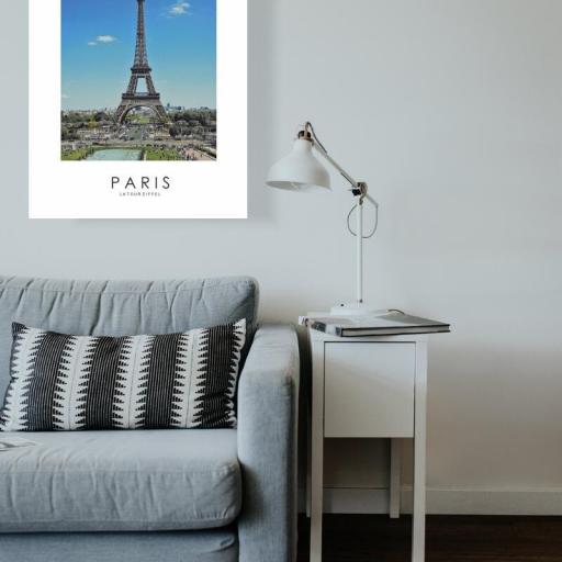 Cuadro en lienzo paspartú Paris torre Eiffel [1]