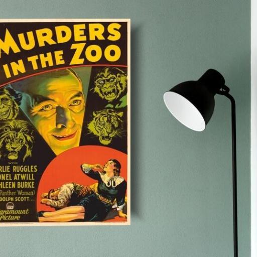Cuadros en lienzo cine clásico asesinatos en el zoo [1]