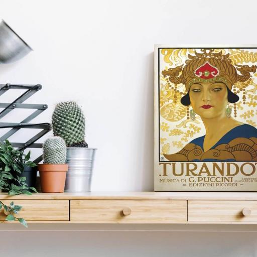 Cuadro en lienzo Cartel vintage Opera Turandot Puccini [1]