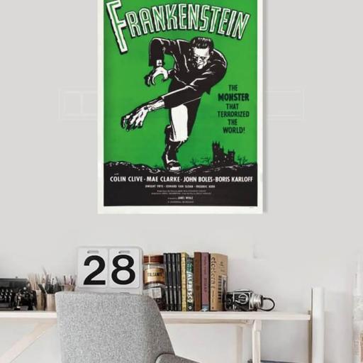 Cuadro en lienzo mediano película clásica Frankenstein  [1]