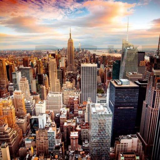 Cuadro en lienzo vista aérea ciudad NY [0]