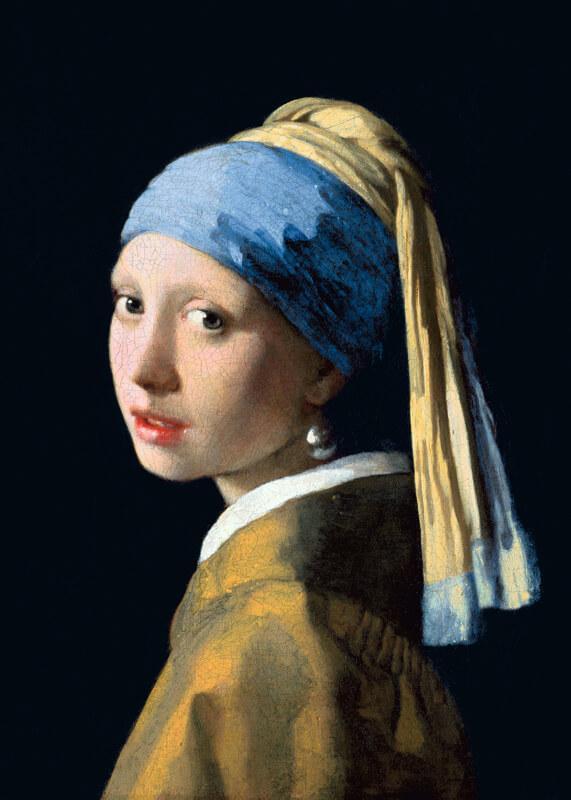 Cuadro en lienzo montado sobre bastidor La joven de la perla Vermeer alta resolución