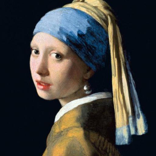 Cuadro en lienzo montado sobre bastidor La joven de la perla Vermeer alta resolución [0]