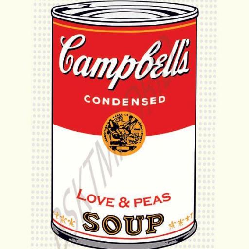 Cuadro en lienzo canvas XXL tamaño grande Pop Art estilo Andy Warhol Campbell's [0]