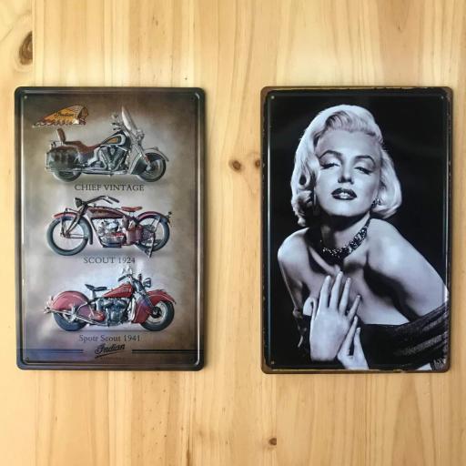 Placa de metal para decoración Marilyn Monroe [1]