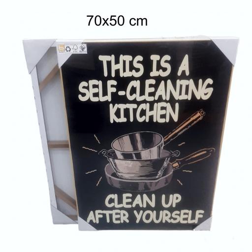 Cuadro en lienzo  This is a self cleaning kitchen clean up after yourself alta resolución [3]