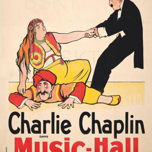 Cuadro en lienzo Charlie Chaplin Music Hall