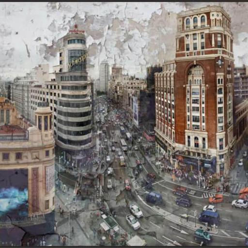 cuadro Gran Vía Madrid España [3]