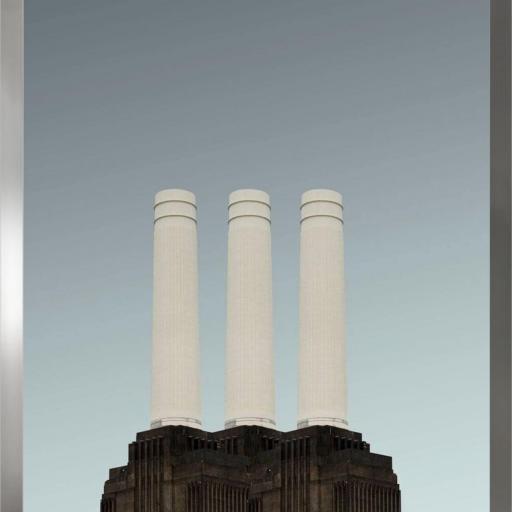 Cuadro con lámina Artística de Battersea Power Station Londres, Marco color Níquel. [0]