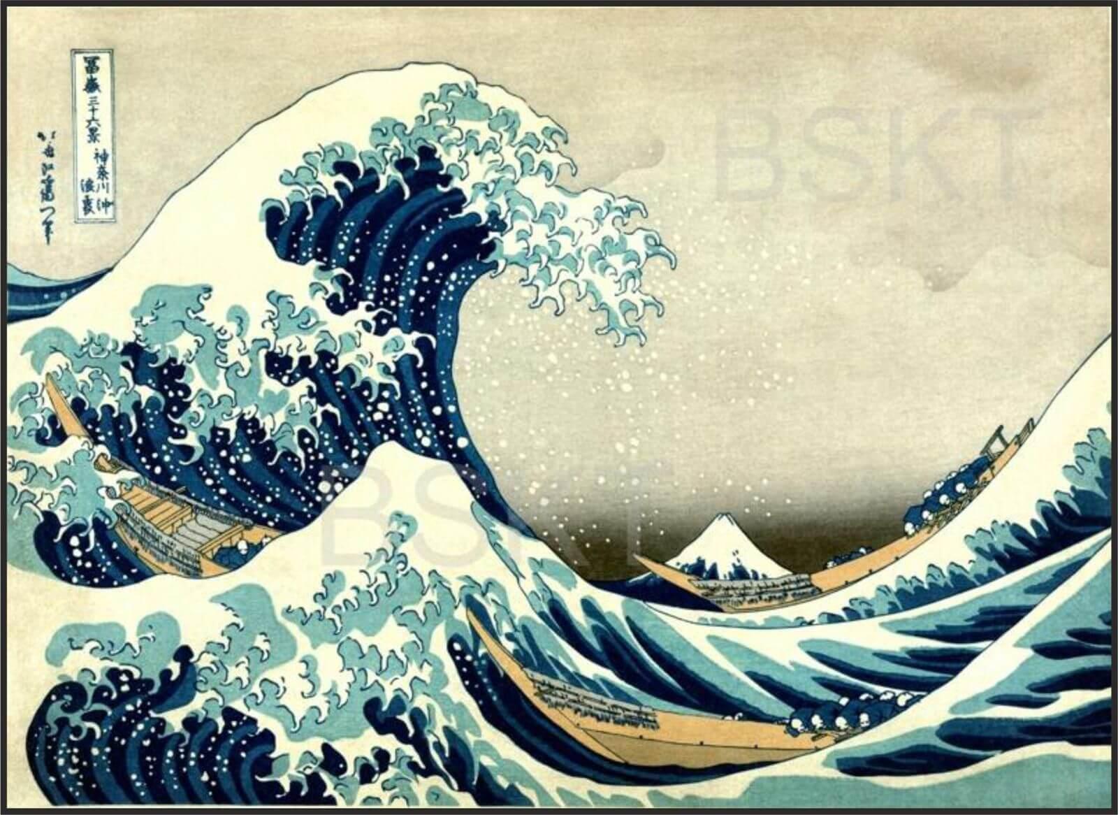 cuadro ola de Kanagawa, Hokusai