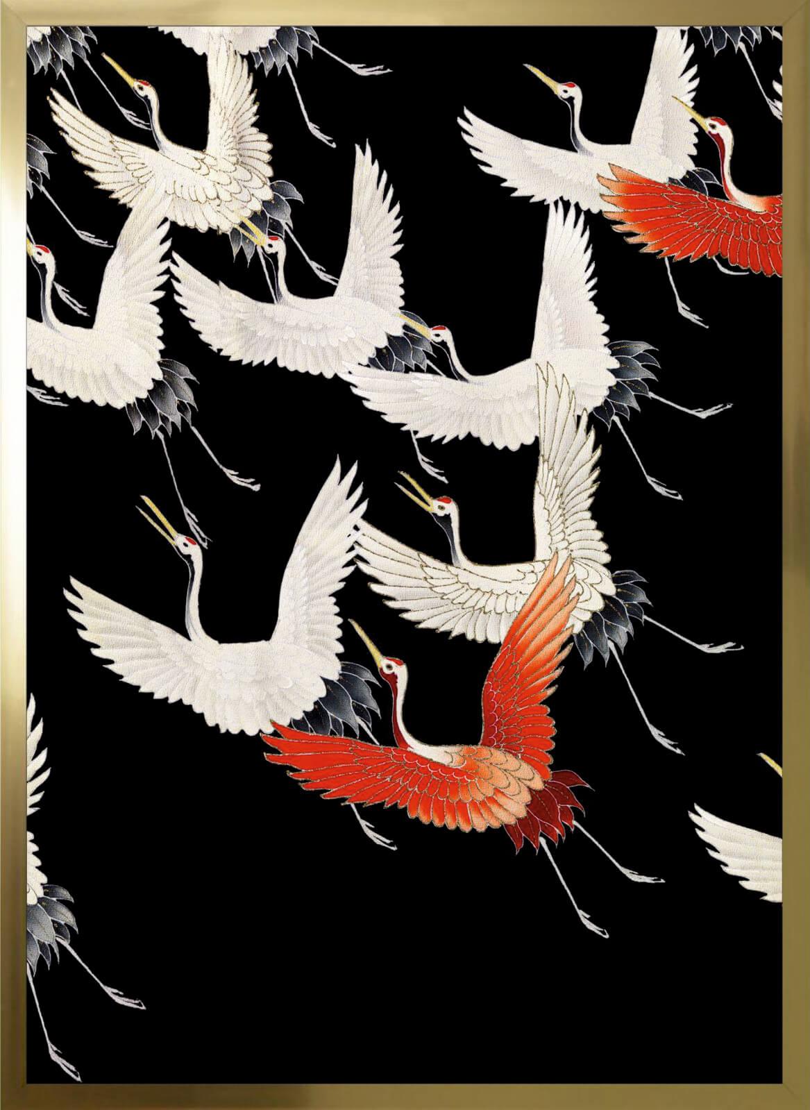 Haiku fluido dueño Cuadro con lámina ARTE JAPONES Aves, Arte Asequible
