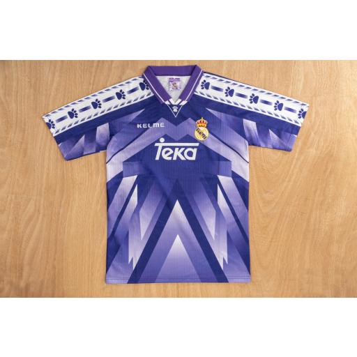 Camiseta Real Madrid Visitante 1996/97 - Morada/Azul | Retro - Vintage | La Liga | PERSONALIZABLE [2]