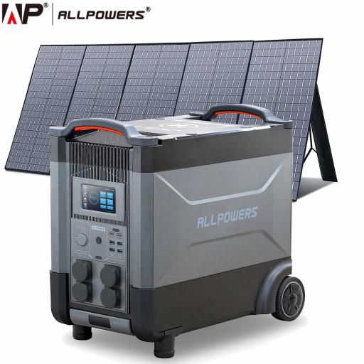 LiFeP04 R4000 ESTACIÓN DE ENERGIA PORTATIL ALLPOWERS CA de 4000W . Con Panel Solar 37V/400W [0]