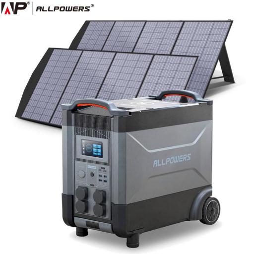 LiFeP04 R4000 ESTACIÓN DE ENERGIA PORTATIL ALLPOWERS CA de 4000W . Con Panel Solar 200W [0]