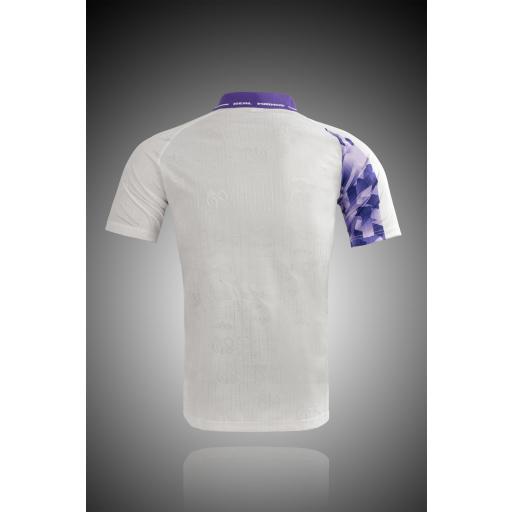 Camiseta Real Madrid 2ª Equipación 1996/97 - Blanca/Morada | Retro - Vintage | La Liga | PERSONALIZABLE [1]