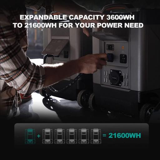 LiFeP04  ESTACIÓN DE ENERGIA PORTATIL ALLPOWERS R4000, 4 salidas de CA de 4000W - 3600Wh [1]