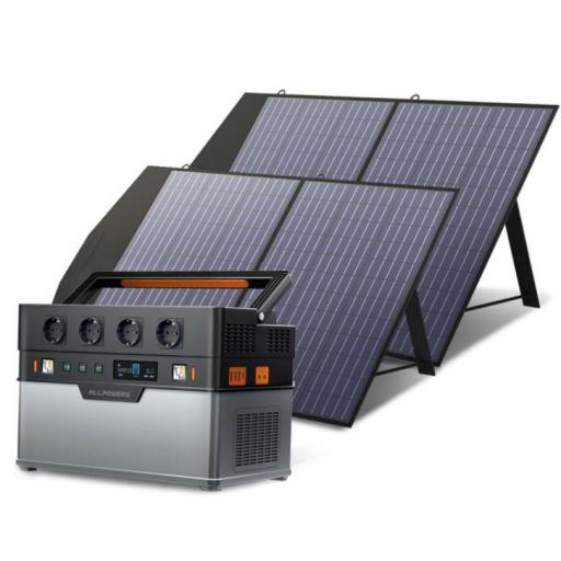 ESTACIÓN DE ENERGIA PORTATIL ALLPOWERS 1500W - 1092Wh con 2 Paneles solares [1]