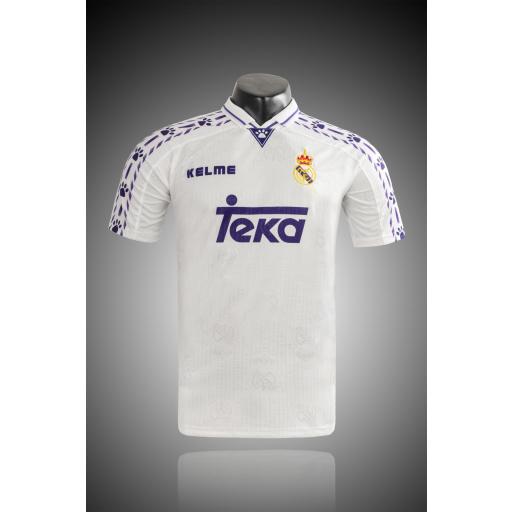 Camiseta Real Madrid Local 1996/97 - Blanca | Retro - Vintage | La Liga | PERSONALIZABLE