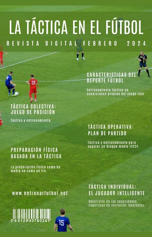 Revista  Febrero de assinatura sobre táticas no futebol.