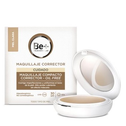 BE+ MAQUILLAJE COMPACTO CORRECTOR OIL-FREE SPF30 PIEL CLARA 10g [0]