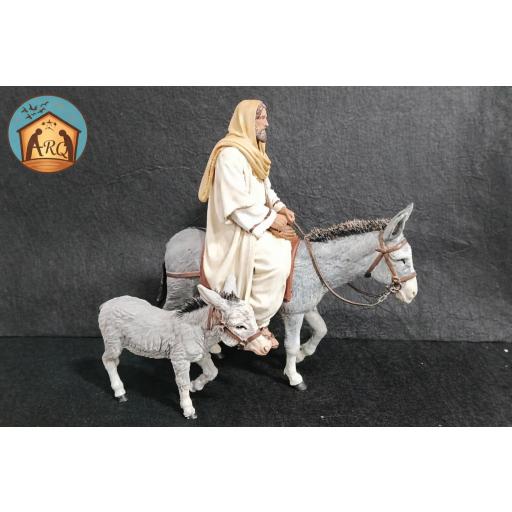 Jesus montado en burro (cria de burro no incluida)