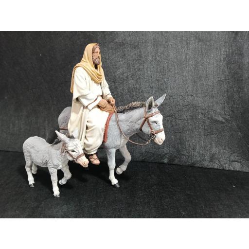 Jesus montado en burro (cria de burro no incluida) [1]