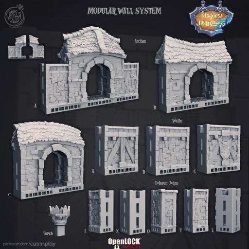 Sistema modular de murallas