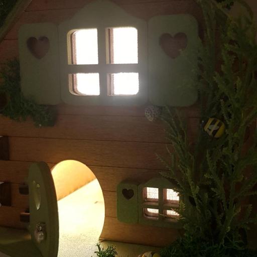 Lampara con forma de casa del árbol, decoración interior led, Mundo mágico, casa de hadas [5]