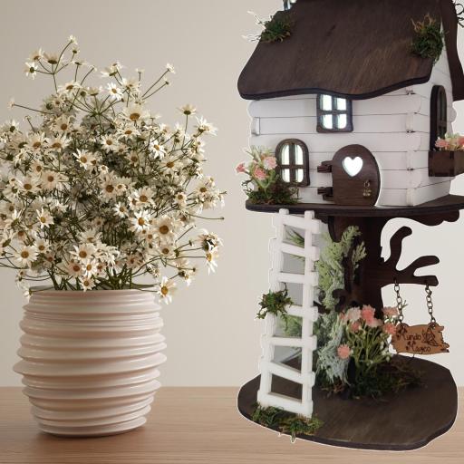 Lampara con forma de casa del árbol, decoración interior led, Mundo mágico, casa de hadas [5]