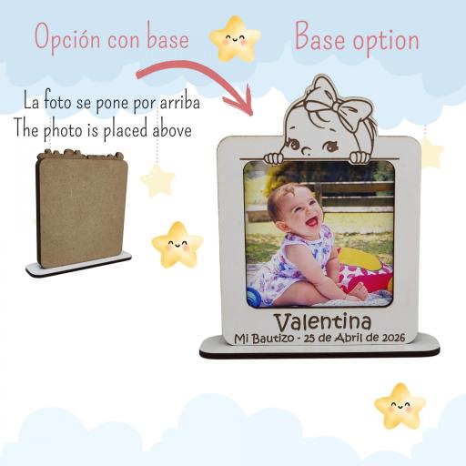 Marco de Fotos Personalizado para Bautizo o Primer Cumpleaños. Detalle Original para Invitados [3]