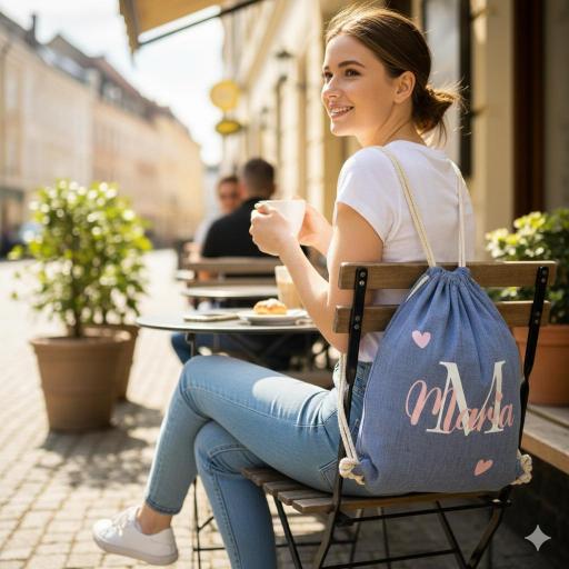 Mochila Saco Personalizada con Nombre e Inicial | Bolsa de Cuerdas para Niños y Adultos [5]