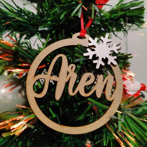 Bolas de navidad personalizadas de madera. Producto artesanal [3]