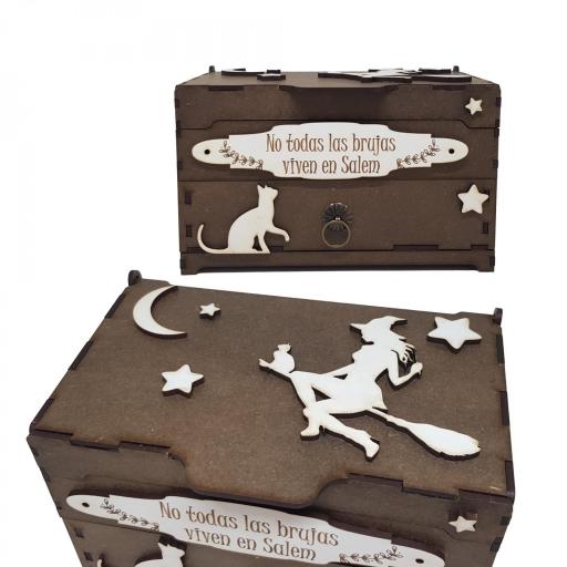 Joyero de Madera Personalizado, perfecto para amantes de las brujas [1]