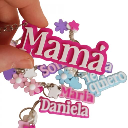 Llavero personalizado con nombre o frase corta, un detalle original y bonito. Elige entre los diferentes colores. Regalo práctico. [2]