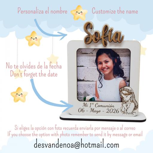 Marco de Fotos para Primera Comunión Personalizado. Un Recuerdo Original y Especial para un Día Inolvidable [1]