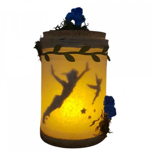 Lampara personalizada de Peter Pan y Campanilla capturados en un tarro. Luz decorativa [2]
