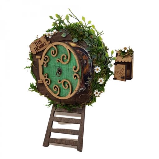Puerta Hobbit, puerta hobbit que se abre, fantasía, de madera. Regalo para fans del señor de los anillos. [5]