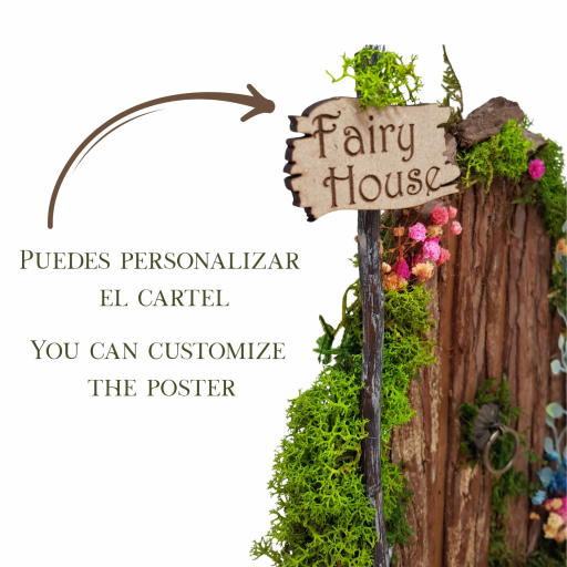 Puerta de Hadas Mágica Personalizada – Artesanía con Luz LED y Materiales Naturales [2]