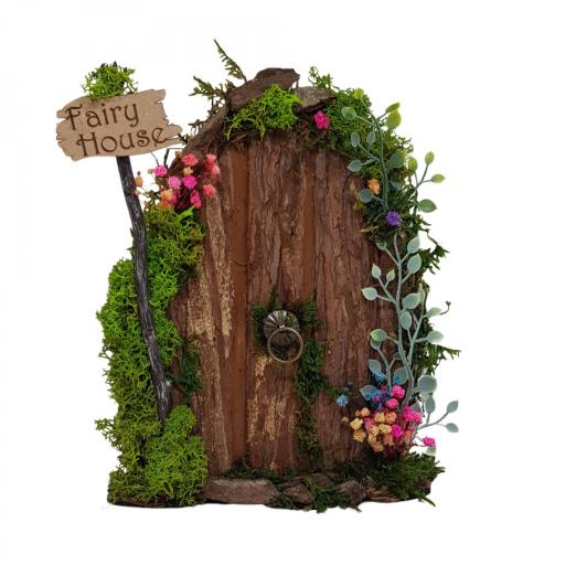 Puerta de Hadas Mágica Personalizada – Artesanía con Luz LED y Materiales Naturales