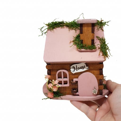Quemador de incienso con forma de casita de madera, casa fantasía, se puede personalizar. Producto artesanal [3]