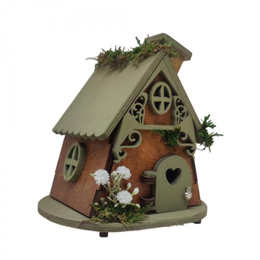 Quemador de incienso con forma de casita de madera, casa fantasía. Producto artesanal [3]